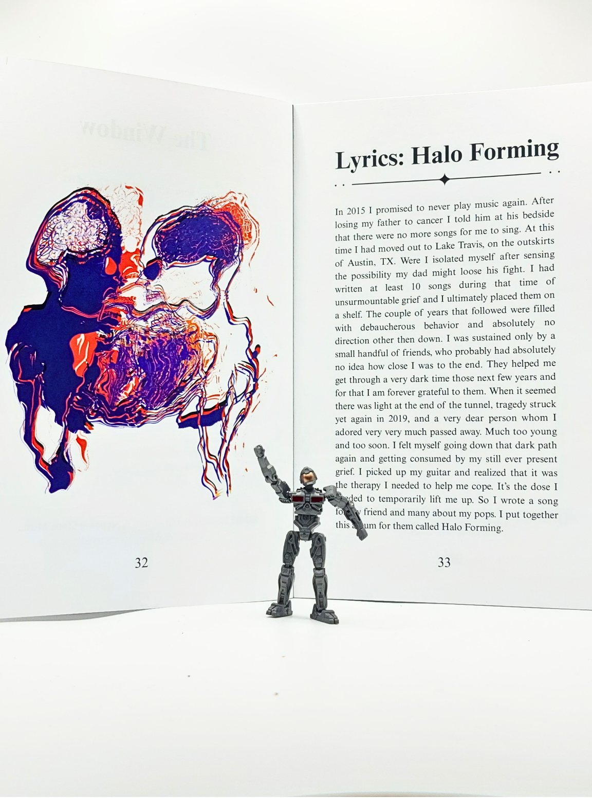 52-page lyric book by Austin singer-songwriter Rolando Rafael Pardo with lyrics, stories, and biographies — cover inspired by Isaac Newton’s Principia Mathematica.