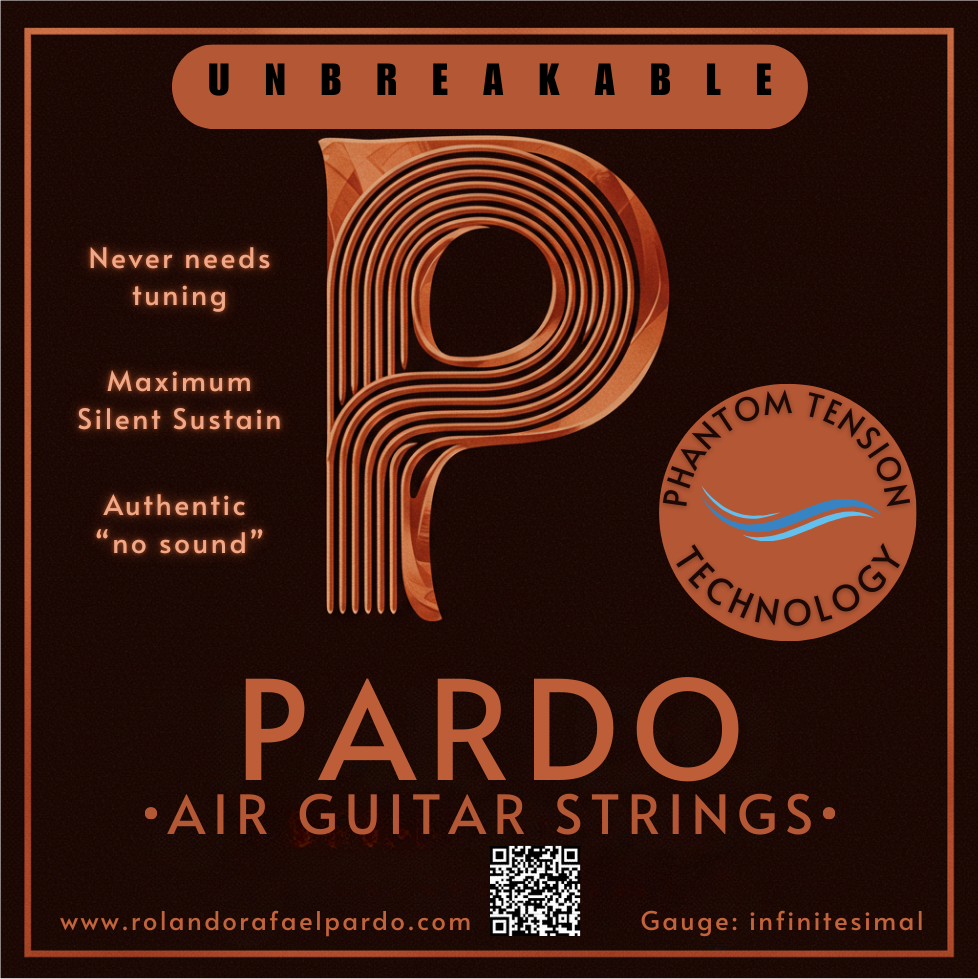 Pardo Air Guitar Strings pack – funny gag gift for air guitarists
